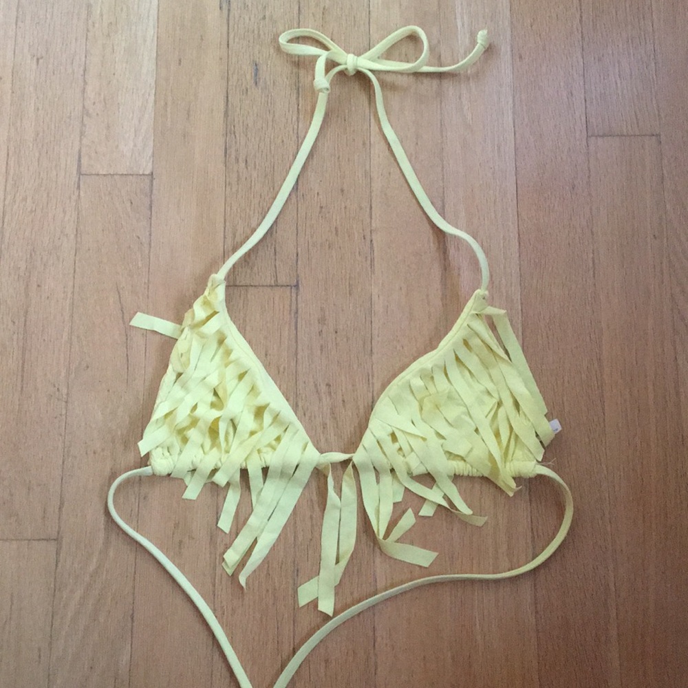 Boys + Arrows Fringe Bikini Top